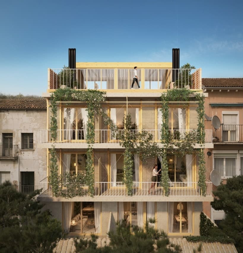 Edifici de construcció sostenible INVERTREMP a Tremp, Pallars Jussà